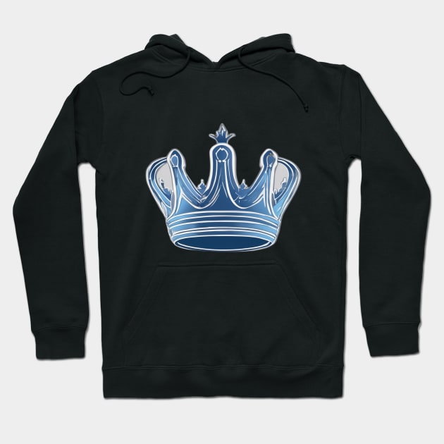 Royal Blue Crown Design - Monarch Emblem Graphic No. 491 Hoodie by cornelliusy